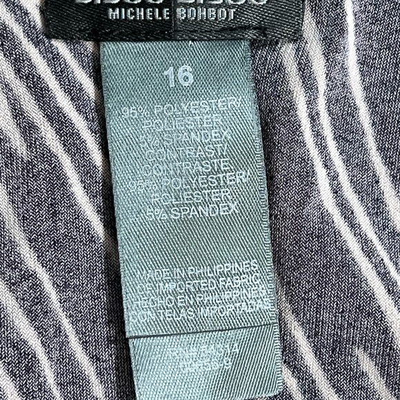 Bisou Bisou Sheath Dress Bell Sleeve Black/Brown - Picture 8 of 9